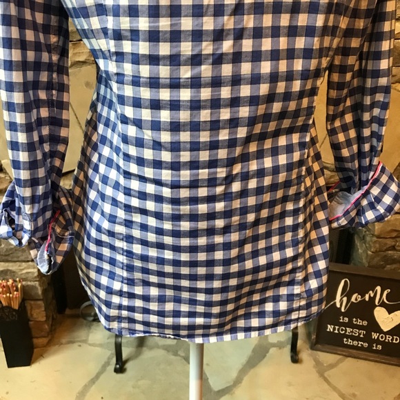 NWOT Banana Republic Soft Wash Checked Top Small - Picture 6 of 8